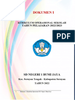 Contoh Kosp SDN 1 Bumi Jaya