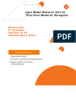 Pengembangan Modul Maharah Qira'Ah Berwawasan Nilai-Nilai Moderasi Beragama