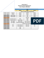 Jadwal Kelas 4 Mudita