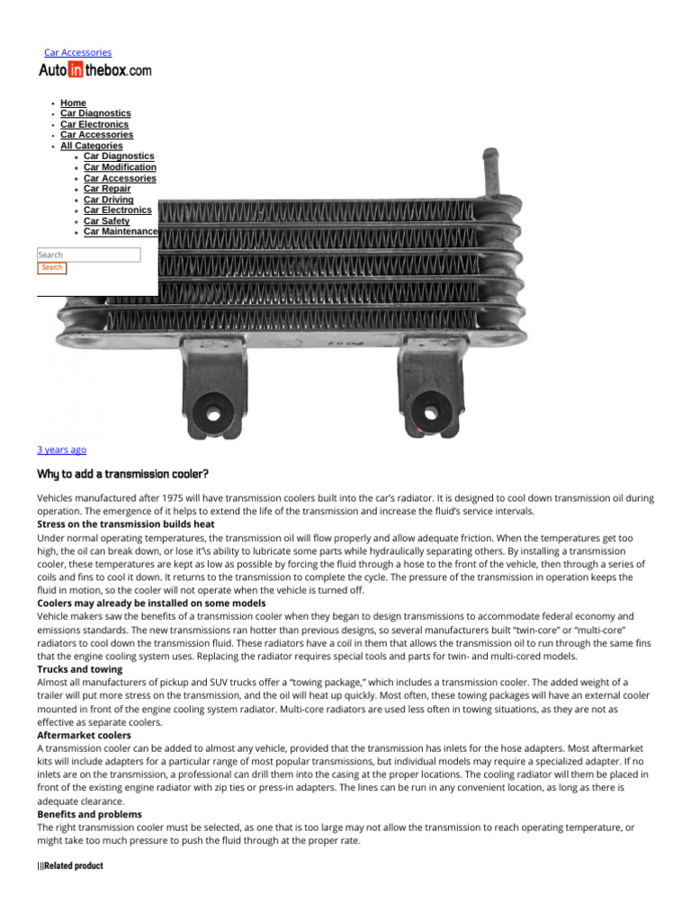 Why to add a transmission cooler_ AUTOINTHEBOX PDF Car Truck