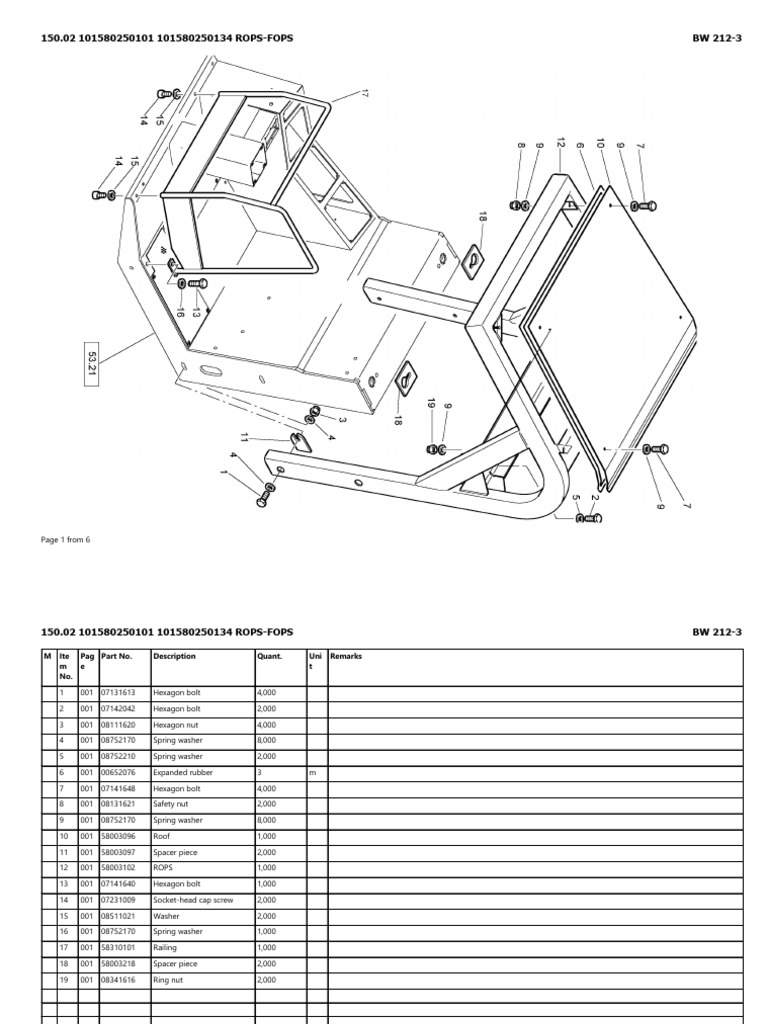 150.02 101580250101 101580250134 Rops-Fops | PDF | Nut (Hardware ...