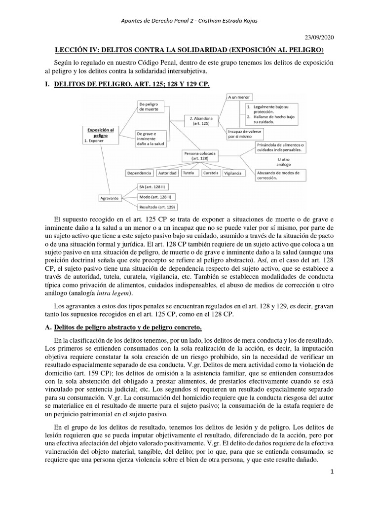 Delitos de Peligro en Derecho Penal | PDF | Derecho penal | Homicidio