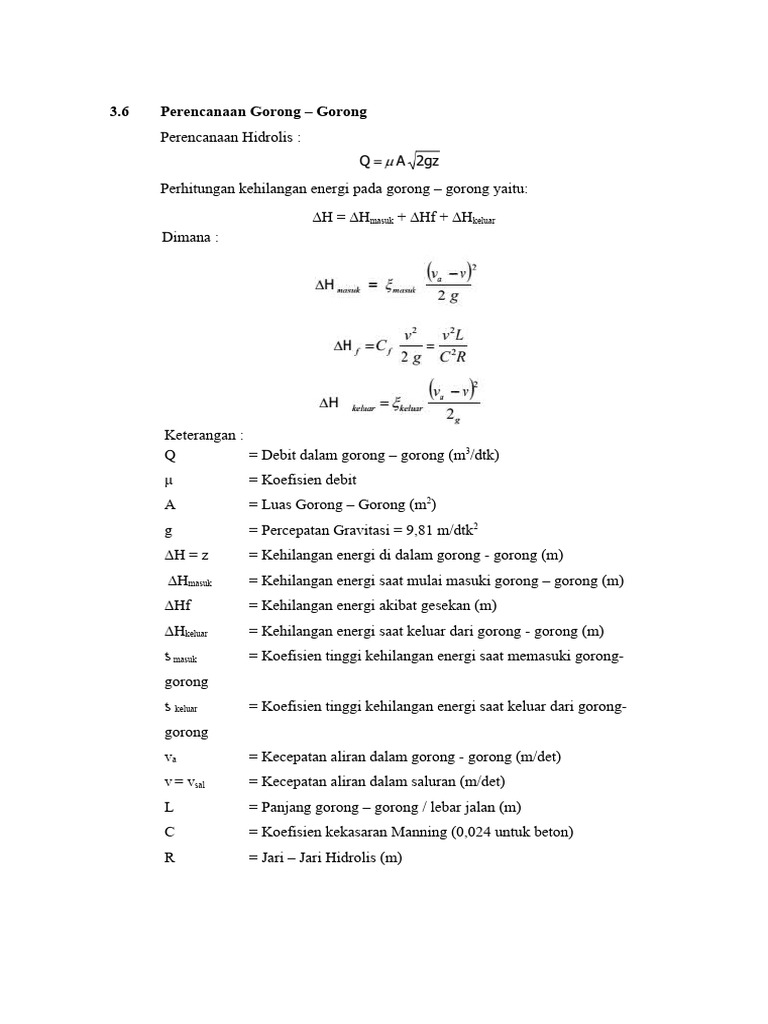 Perencanaan Gorong-Gorong Beton Bertulang | PDF
