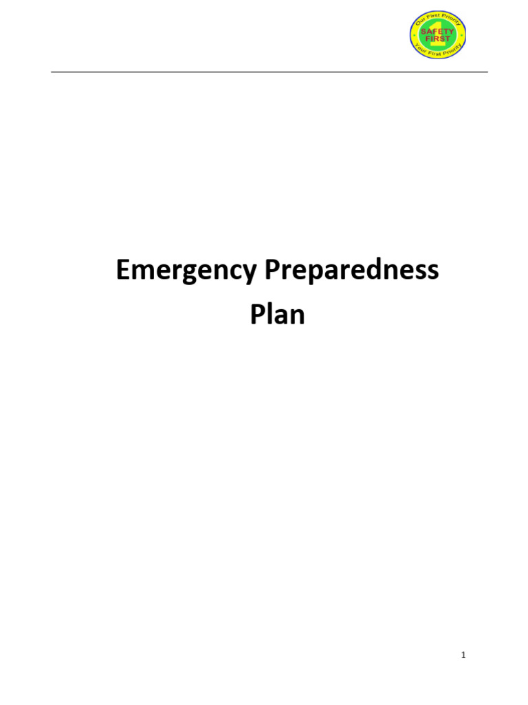Emergency Preparedness Plan Rev2 PDF Emergency Management Emergency