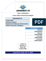 Macro Environment Analysis ASSIGNMENT