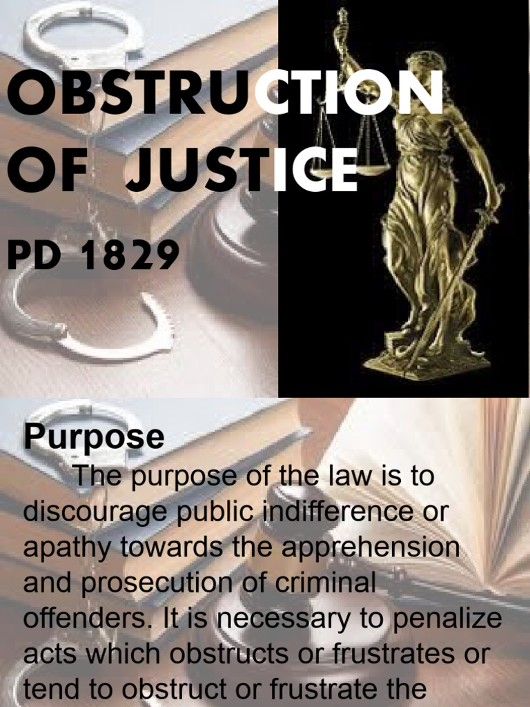 Week 5 Obstruction of Justice PD 1829 | PDF | Prosecutor | Obstruction ...