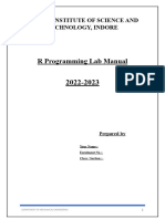 R Programming Lab Manual