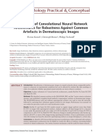 Comparison of Convolutional Neural Network Architectures For Robustness Against Cpmmon Artifacts in Dermatoscopic Images