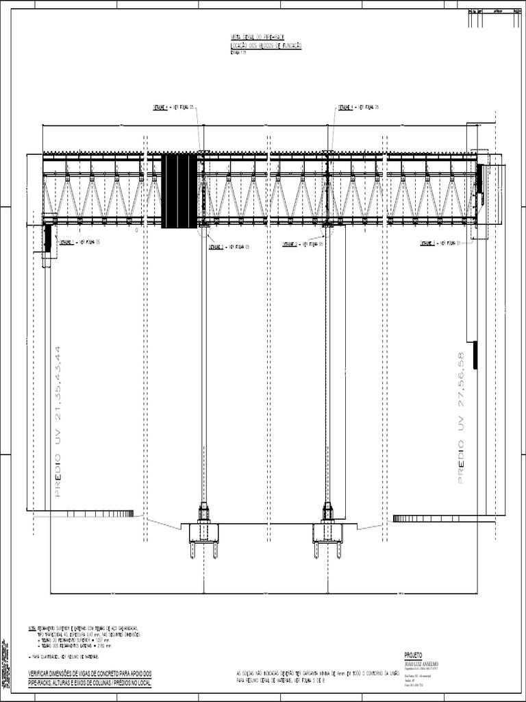 Verificação de Dimensões de Pipe-Racks | PDF