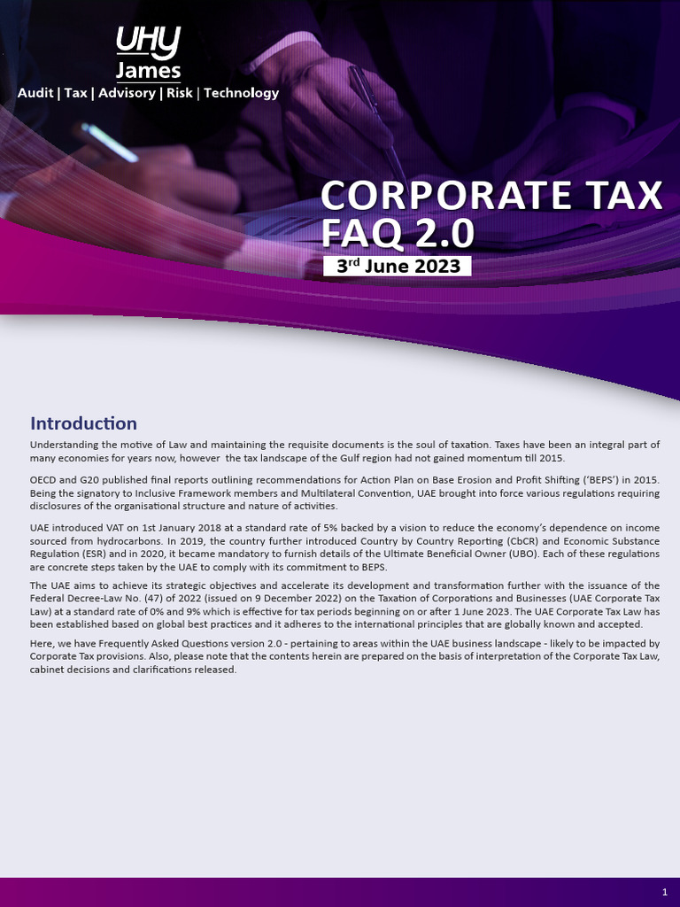 CT-FAQ-Update-June 2023-2023-06-04-120300 | PDF | Corporate Tax In The