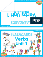 Verbs Flashcards Double Sided Unit 1