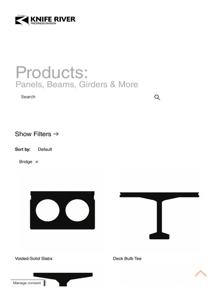 Products Panels, Beams, Girders & More Knife River Prestress PDF