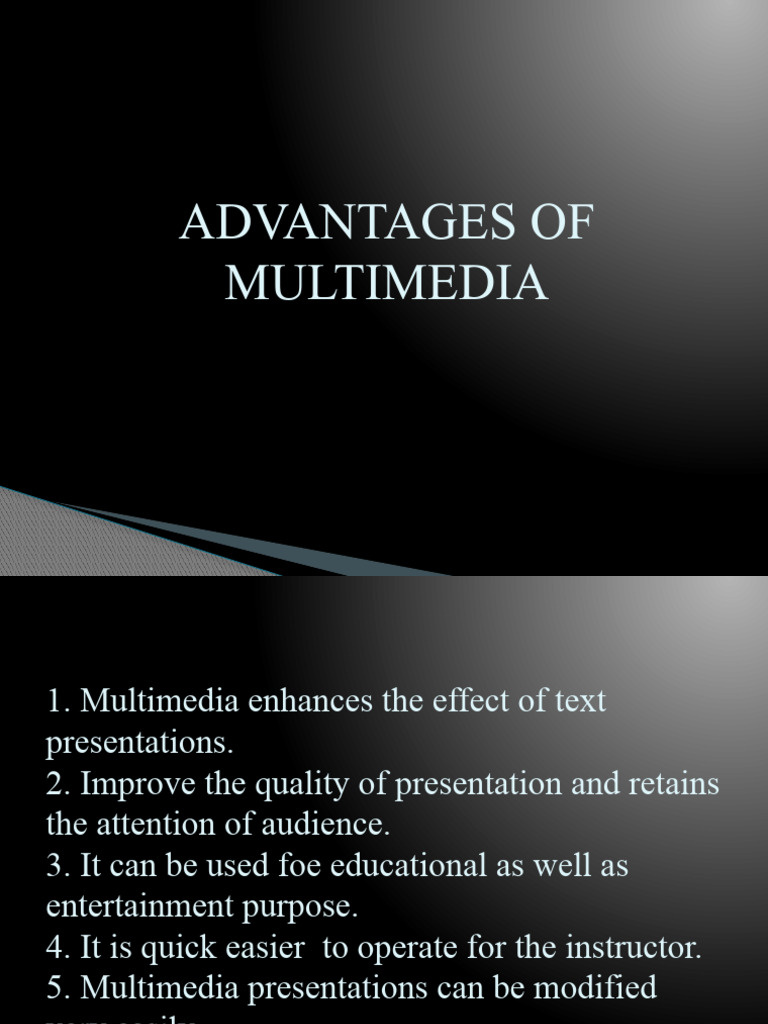 Advantages of Multimedia PDF