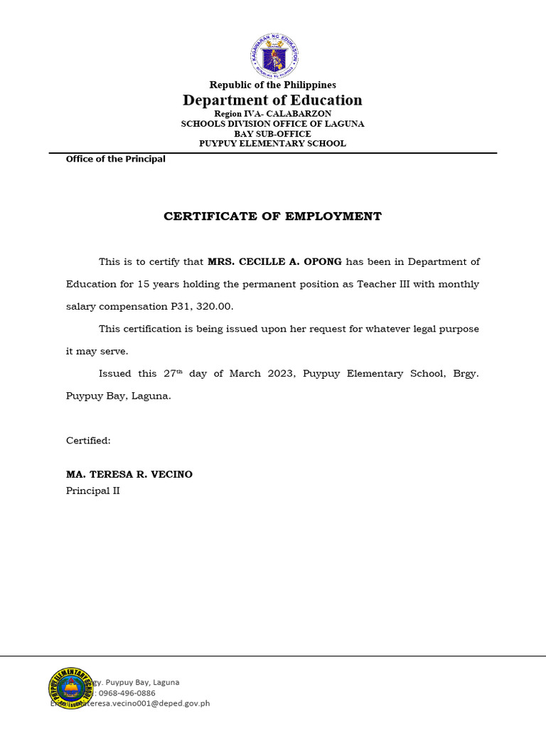 CERT. OF ENROLLMENT October2022 UPDATED TEMPLATE | PDF | Asia ...