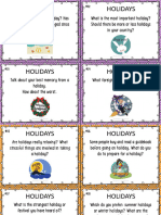2 Holidays Conversation Cards 4 Per PageBrE