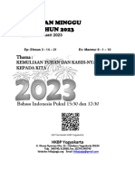 Indo-TATA IBADAH MINGGU 01 JANUARI 2023 X