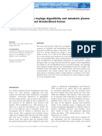 Ragnarsson - Og - Jansson - 2010. Comparison of Grass Haylage Digestibility and Metabolic Plasma Profile in Icelandic and Standardbred Horses