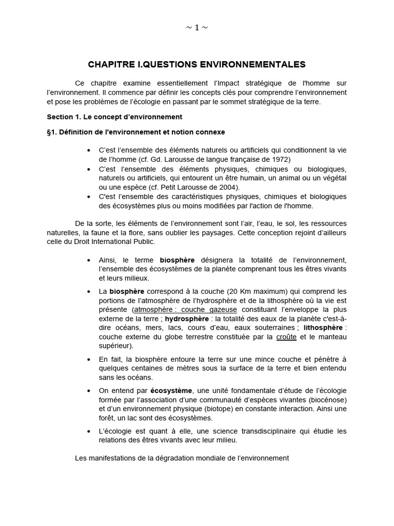 Impact de l'Homme sur l'Environnement | PDF | Environnement naturel ...