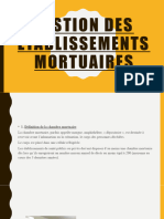 Gestion Des Etablissements Mortuaires