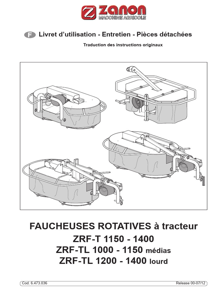 ZRF T - ZRF TL | PDF | Faucheuse (machine agricole) | Tracteur