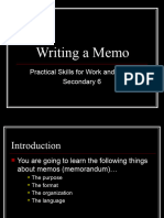 Writing A Memo - Powerpiont