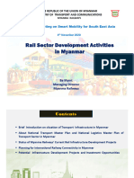 Rail Sector Development Activities in Myanmar-Mr. Ba Myint, Managing Director, Myanmar Railways