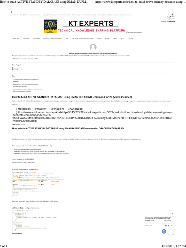 Oracle dg using rman duplicate pdf computer architecture data