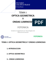 Tema I Optica Geometrica y Ondas Luminosas