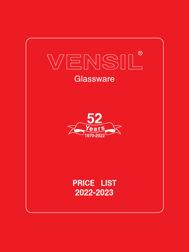 Vensil Price List 20222023 Download Free PDF Glasses Sulfuric Acid