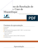 SADC - Mecanismo de Resolução de Conflitos - Caso de Moçambique APRESENTACAO