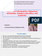 Lecture 12. Liver Biochemistry. Pigmentary Metabolism. Jaundices
