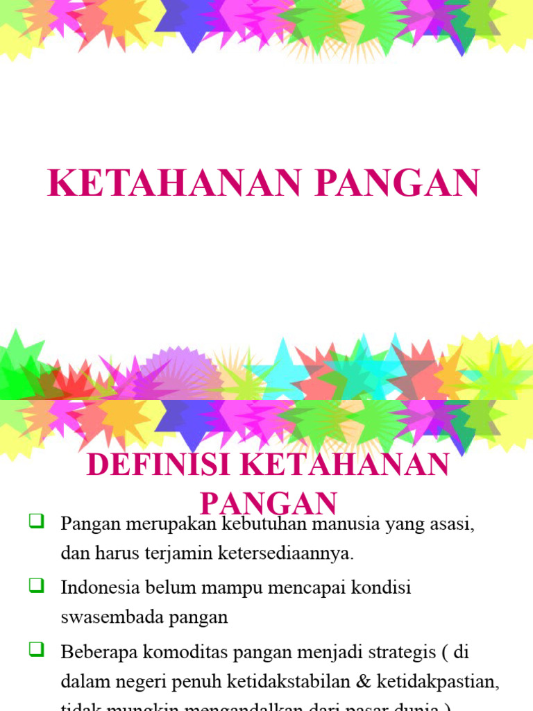 Komponen dan Tantangan Ketahanan Pangan | PDF | Teknologi & Rekayasa