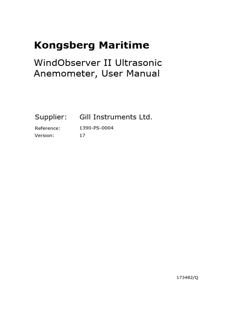 WindObserver II Anemometer Manual | PDF | Radar | Electrical Engineering