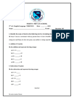 2 As INGLES Teste Trimestral 3 Trimestre