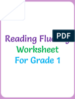 Free Reading Fluency Worksheets 1
