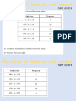 Measures of Location and Spread 2