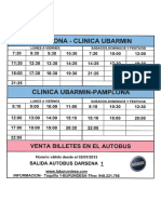 Horarios Pamplona Clinica Ubarmin La Burundesa