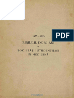 1875-1925. Jubileul de 50 de Ani Al Societății Studenților În Medicină