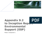 Appendix 9.2 To Inception Report Environmental Support (ESP)