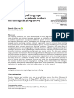 The Wellbeing of Language Teachers in The Private Sector