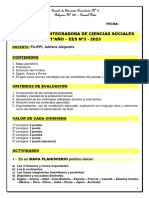 Evaluacion Integradora 1º Ciencias Sociales - 2023