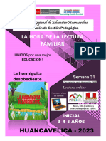 Semana 31 Cuento La Hormiga Desobediente - Inicial 3 - 4 - 5 Años