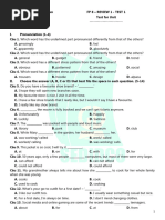 Bài ôn tập học kì I - Review 1 - Test 1