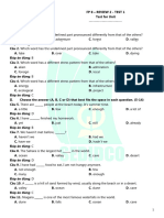 Bài ôn tập học kì I - Review 2 - Test 1 (key)