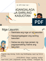 EPP - Q2 - Week1 - Pangangalaga Sa Sariling Kasuotan Edited Glaiza Bias