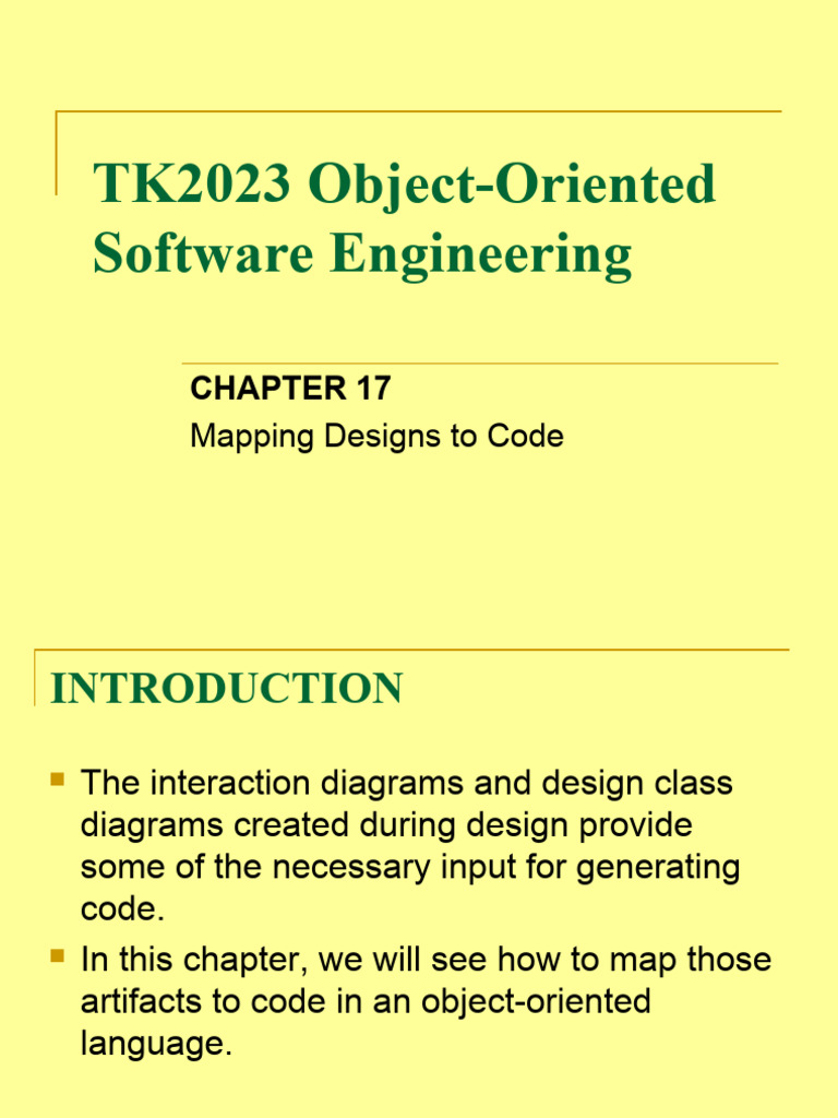 17mappingdesigntocode 1209394244829275 9 | PDF | Class (Computer ...