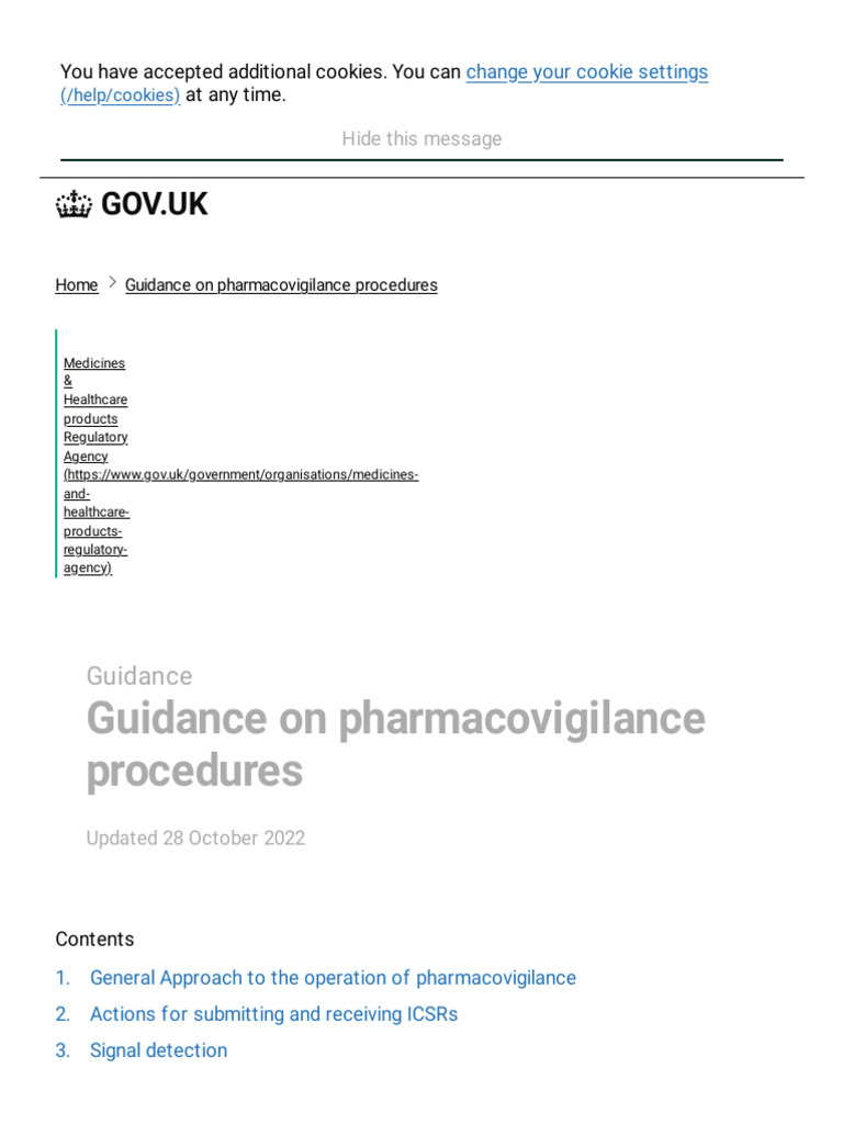 Uk mhra guidance on pharmacovigilance pdf pharmacovigilance risk