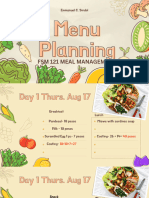 Menu Planning