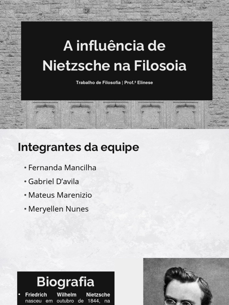 Influência de Nietzsche na Filosofia | PDF | Friedrich Nietzsche