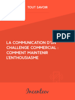 La Communication D'un Challenge Commercial - Comment Maintenir L'enthousiasme